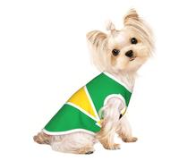 T-shirt respirant sans manches imprimé drapeau de la Guyane pour petit animal de compagnie - Tenue légère pour chien et chat - Débardeur extensible
