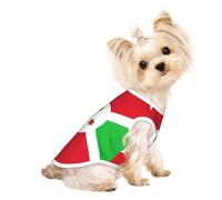 T-shirt respirant sans manches imprimé drapeau du Burundi pour petit animal de compagnie - Tenue légère pour chien et chat - Débardeur extensible