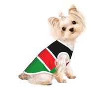T-shirt respirant sans manches imprimé drapeau du Soudan du Sud - Tenue légère pour chien et chat - Débardeur extensible