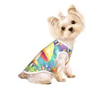 T-shirt respirant sans manches pour petit animal de compagnie, imprimé champignon de rêve, tenue légère pour chien et chat, débardeur extensible