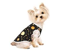 T-shirt respirant sans manches pour petits chiens et chats Motif étoiles Terre et ténèbres Taille L