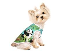 T-shirt respirant sans manches pour petits chiens et chats, motif pandas, doux, confortable, élégant