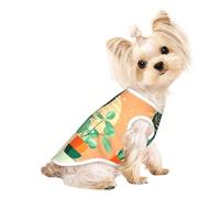 T-shirt respirant sans manches pour petits chiens et chats, vert, motif tortue arrière, doux, confortable, élégant