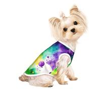 T-shirt respirant sans manches « The world in watercolor » pour petits chiens et chats, doux, confortable, élégant