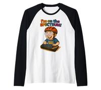 T-Shirt rétro Amusant pour autisme - I'm on The Spectrum Manche Raglan