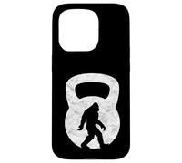T-Shirt rétro Big Foot Silhouette Funny Kettlebell Coque pour iPhone 15 Pro