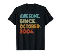 T-Shirt rétro Cool Awesome Since October 2004 Years 22nd Bday T-Shirt