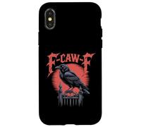 T-Shirt rétro Corbeau - Funny F-Caw-F Black Raven Bird Graphic Coque pour iPhone X/XS