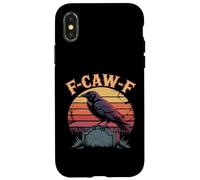T-Shirt rétro Corbeau - Funny F-Caw-F Black Raven Bird Graphic Coque pour iPhone X/XS