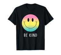 T-Shirt rétro dégradé Happy Face Be Kind Positive Smile Face T-Shirt