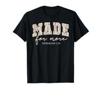 T-shirt rétro fait pour plus de fleurs chrétiennes avec verset de la Bible T-Shirt