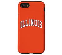 T-Shirt rétro Illinois Vintage Illinois Orange Bleu Throwback IL Coque pour iPhone SE (2020) / 7/8