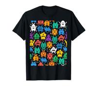 T-shirt rétro « Invaders » « I Love 80s » - Motif monstres de l'espace T-Shirt