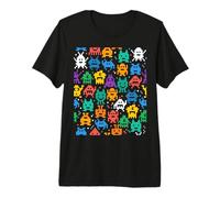 T-Shirt rétro « Invaders » « I Love 80s » - Motif Monstres de l'espace T-Shirt Haut de Gamme