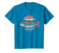 T-shirt rétro motif poisson truite pêche nature T-Shirt