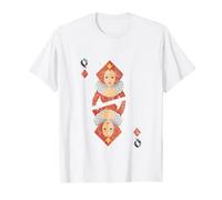 T-shirt rétro Queen of Diamonds avec carte à jouer T-Shirt