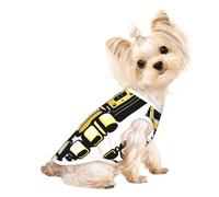 T-shirt rétro sans manches respirant pour petit chien et chat - Motif robot - Doux et léger - Élégant - Taille L