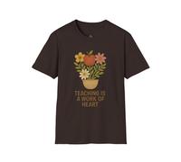 T-shirt rétro Teaching is A Work of Art Groovy Teacher Teacher pour la rentrée scolaire, pour hommes, femmes, filles, enfants, chocolat noir, XX-Large