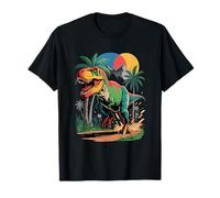 T-Shirt rétro Tropical T-Rex Paradise T-Shirt