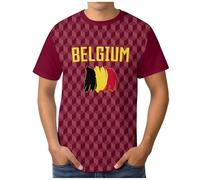 T-Shirt Ringer Mixte Imprimé Drapeau BréSil Fond Motifs GéOméTriques Jaune Vert, Tee Graphique Supporter De Foot LéGer, ModèLe DéContracté Disponible en Multiples Pays Et Tailles EuropéEnnes