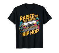 T-shirt « Rise on Old School Hip Hop » Cassette Graffiti Rap T-Shirt