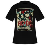 T-shirt Rock Ã Gogo Ac/dc - Highway To Hell Sketch Noir M