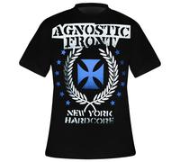 T-shirt Rock Ã Gogo Agnostic Front - Blue Iron Cross Noir M