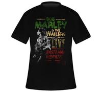 T-shirt Rock Ã Gogo Bob Marley Rastaman Vibration Noir XL