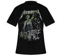T-Shirt - ROCK À GOGO - Justice For All Vintage - Illustration vintage sérigraphiée - Manches courtes - Noir L