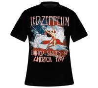 T-shirt Rock Ã Gogo Led Zeppelin - Usa 77 Noir 2XL