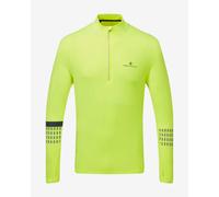 T-shirt Ronhill Tech Afterhours Half Zip à manches longues jaune noir. - XL