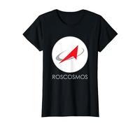 T-Shirt « Roscosmos » de l'Agence Spatiale Russe T-Shirt, Femme, Noir, XS