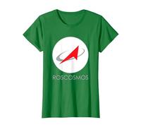 T-Shirt « Roscosmos » de l'Agence Spatiale Russe T-Shirt, Femme, Vert Kelly, L