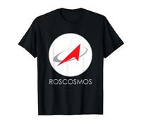 T-Shirt « Roscosmos » de l'Agence Spatiale Russe T-Shirt, Homme, Noir, 5XL