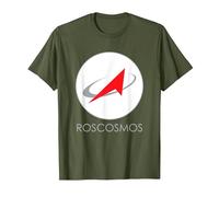T-Shirt « Roscosmos » de l'Agence Spatiale Russe T-Shirt, Homme, Olive, L