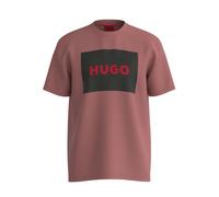 T-SHIRT ROSE EN COTON AVEC ÉTIQUETTE LOGO NOIR DULIVE222 HUGO XS