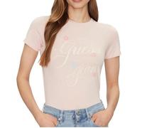 T-shirt Rose Femme Guess N Gj Ss Slim Flower L