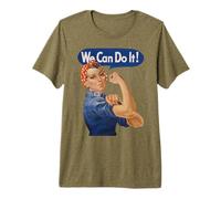 T-Shirt Rosie The Riveter We Can Do It Feminist Retro T-Shirt Haut de Gamme