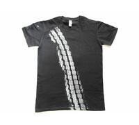 T-Shirt Route Imprimé Pour Hommes Trace De Frein Pneus Voiture Noir