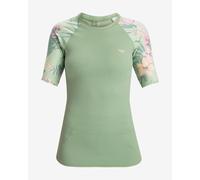 T-shirt Roxy Into The Sun UPF 50 manches courtes vert rose femme - XL