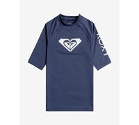 T-shirt Roxy Whole Hearted manche courte bleu blanc fille - 16