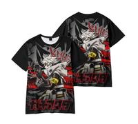 T-shirt Rudo Surebrec Riyo Reaper Anime Unisexe Coton Manches Courtes Enjin-can T-shirt d'été à manches courtes Col rond Chemise ample (XXS-4XL), Type 4., XXS