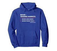 T-Shirt « Rules - Trading Markets » Warren Buffet Citation Sweat à Capuche, Unisexe pour Adultes, Bleu Royal, XXL