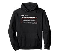 T-Shirt « Rules - Trading Markets » Warren Buffet Citation Sweat à Capuche, Unisexe pour Adultes, Noir, S