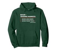 T-Shirt « Rules - Trading Markets » Warren Buffet Citation Sweat à Capuche, Unisexe pour Adultes, Vert Forêt, XXL