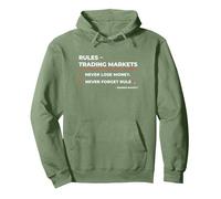 T-Shirt « Rules - Trading Markets » Warren Buffet Citation Sweat à Capuche, Unisexe pour Adultes, Vert Sauge, S