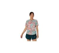 T shirt running asics road print beige femme