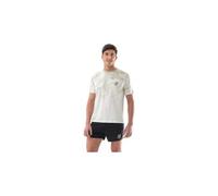 T shirt running compressport performance blanc marron homme