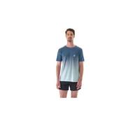 T shirt running compressport performance bleu fonce gris homme