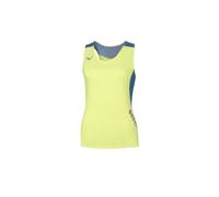 T-shirt Running Femme Premium Mizuno JPN - Sans Manche - Jaune/Bleu - Respirant M